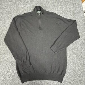 Rodd & Gunn Sweater Mens XL Black Wool Cashmere Merino Blend‎ Half Zip Pullover